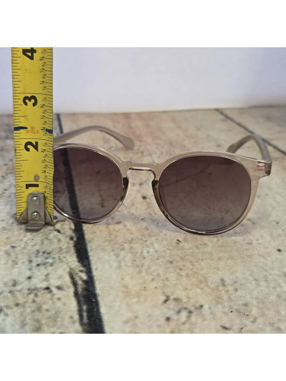 Giselle Polarized Sunglasses Clear Beige Taupe Round Cat 3 UV400 - PZ-GSL22709